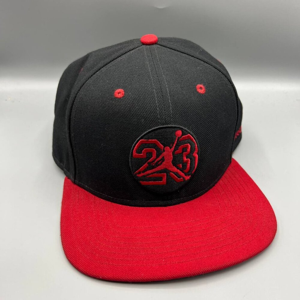 Air Jordan 23 Hat Men Black Red Embroidered Logo Jumpman Snap Back Cap‎